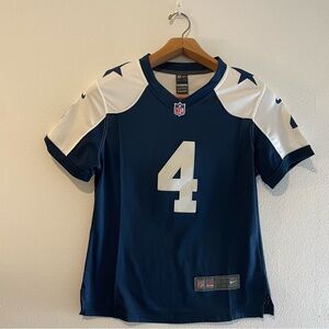 Nike Dallas Cowboys Jersey Prescott #4 size Youth L Women M Stitched Embroidered